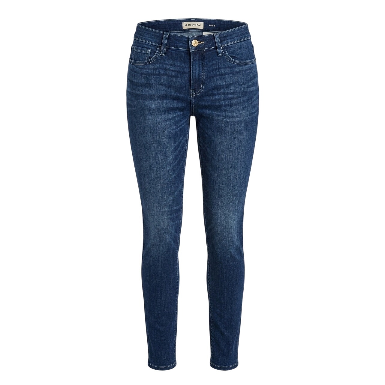 Womens Blue Skinny Brand St Johns Bay Leg Jeans Denim Trousers Size 8